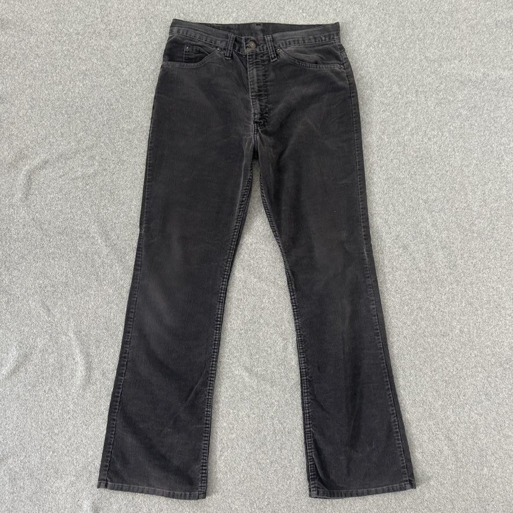 Vintage Levis 517 Corduroy‎ Pants 32x32* Black Faded Distressed Grunge USA Made